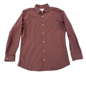 Mizzen+Main Red and Brown Casual Button Down Shirt